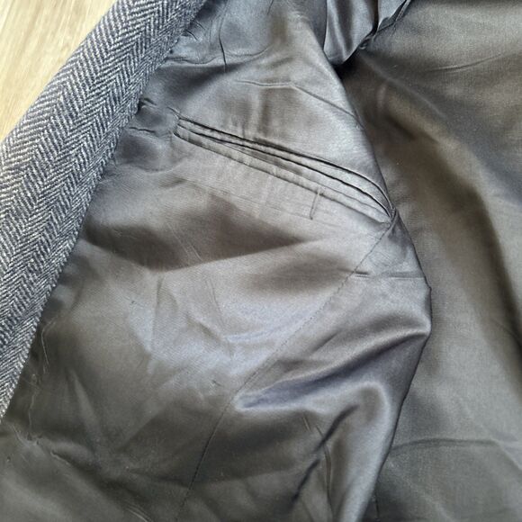 Squire Shop Wool Tweed Blazer Mens Size 38 Gray Made In USA Suit Jacket Vintage - Picture 5 of 11